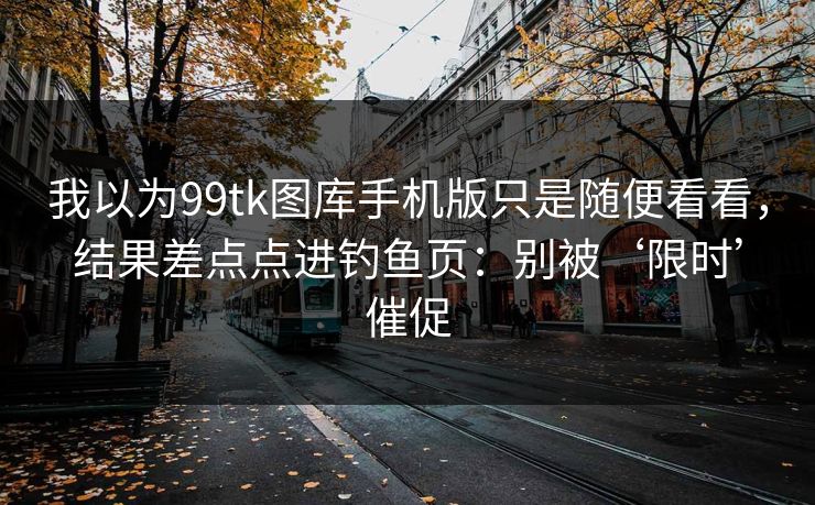 我以为99tk图库手机版只是随便看看，结果差点点进钓鱼页：别被‘限时’催促